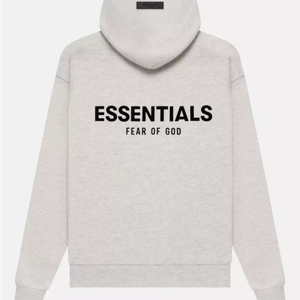 Fear of God Essentials Light Gray Hoodie